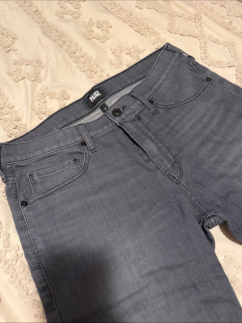 PAIGE Gray Slim Straight Jeans
